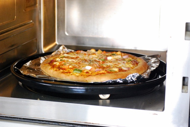 Homemade pizza ready
